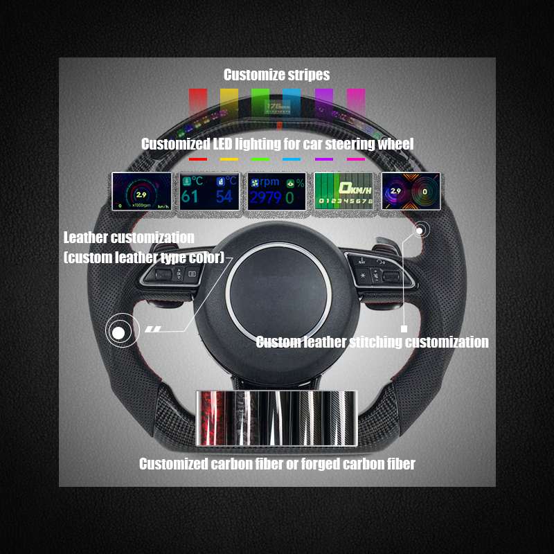 Car interior accessories forged composite carbon fiber steering wheel suitable for BMW G series steering wheel G30
