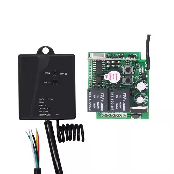 2 Channels Relay RF Wireless Receivers Momentary Switch
