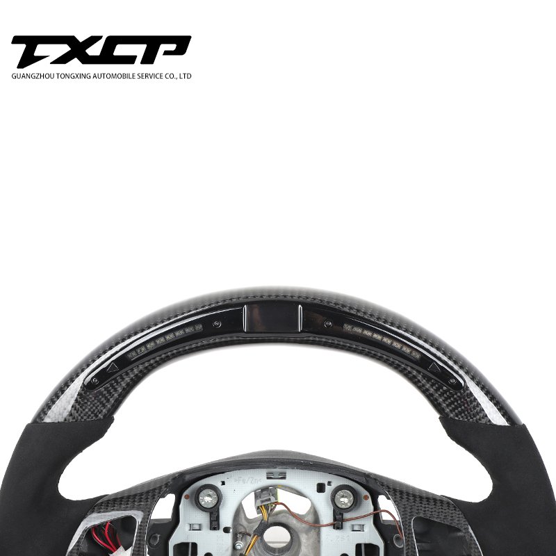 Custom Alcantara carbon fiber steering wheel Fit For BMW E90 E92 E93 M3 led sport steering wheel car