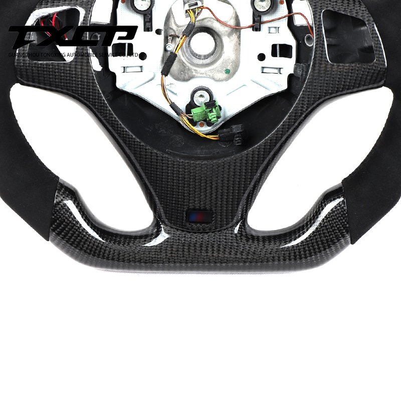 Custom Alcantara carbon fiber steering wheel Fit For BMW E90 E92 E93 M3 led sport steering wheel car