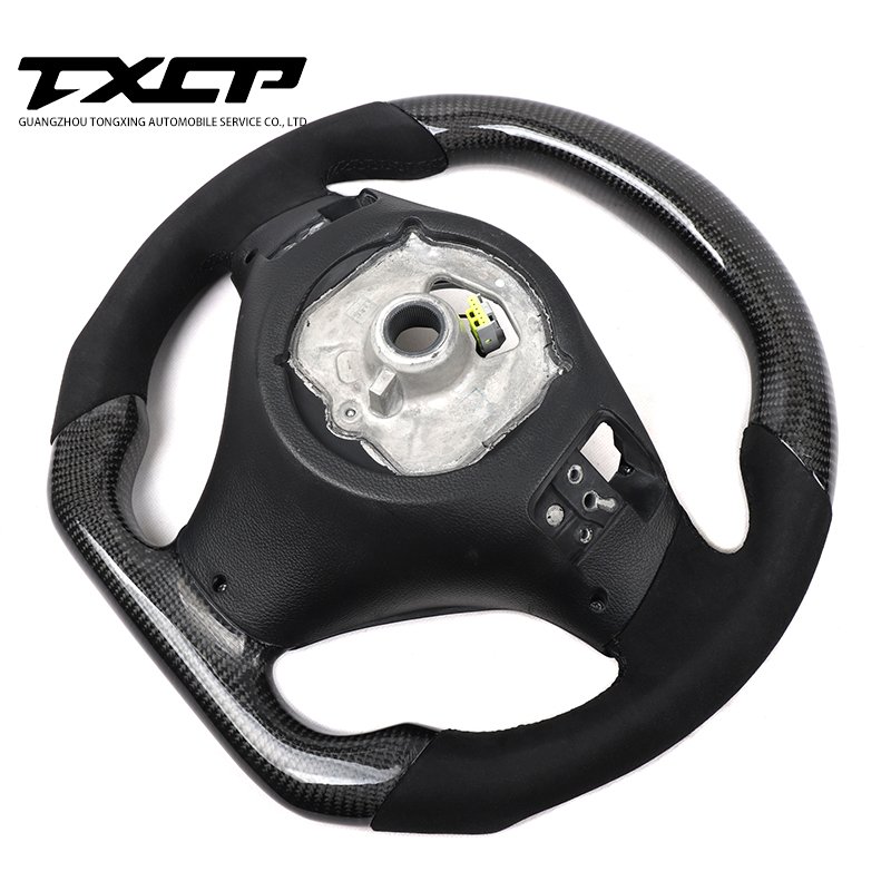 Custom Alcantara carbon fiber steering wheel Fit For BMW E90 E92 E93 M3 led sport steering wheel car