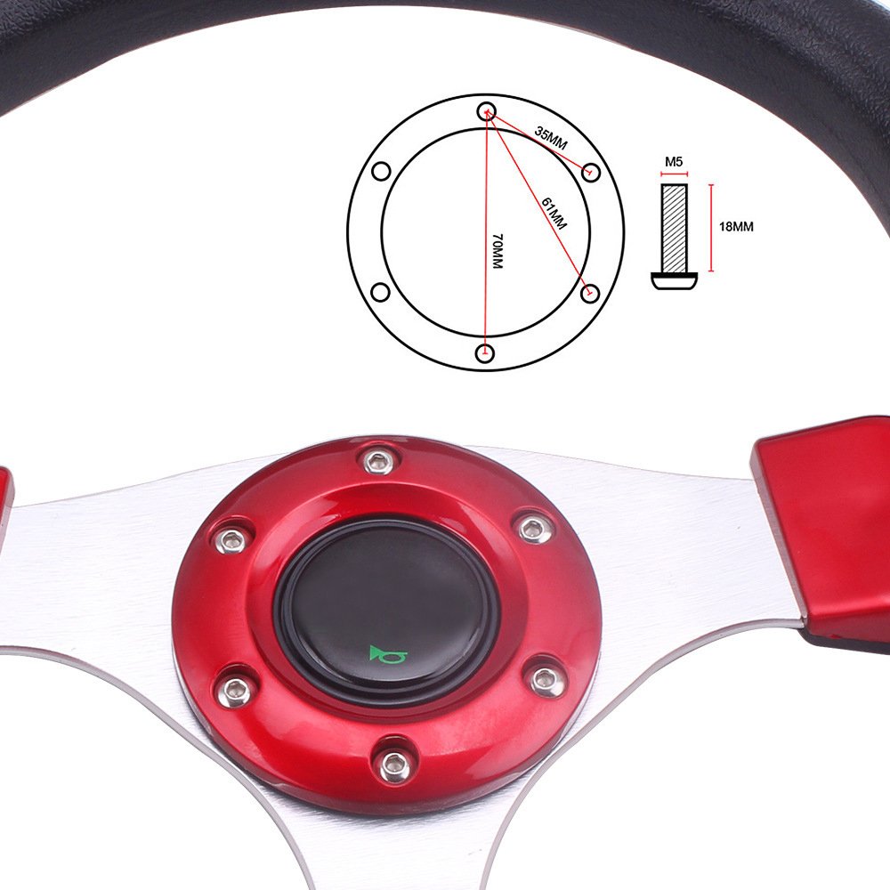 PUERXIN Universal Car Steering Wheels Car Modification JDM Steering Wheel volante auto volant gaming volante esportivo For Car