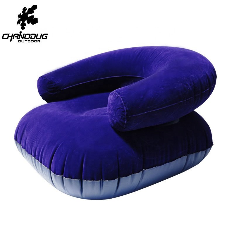 YIWU Yiwu Portable air Outdoor Blue Inflatable Lounge Chair Sofa Camping with Armrest Inflatable Table Sofa with Armrest