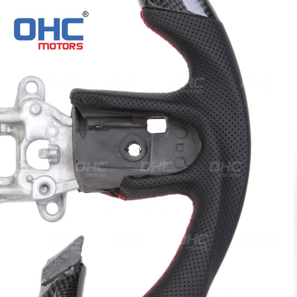 OHC MOTORS Real Carbon Fiber Steering Wheel for Dodge RAM 1500 2500 3500 4500 5500 2019 2020 2021 Steering Wheels