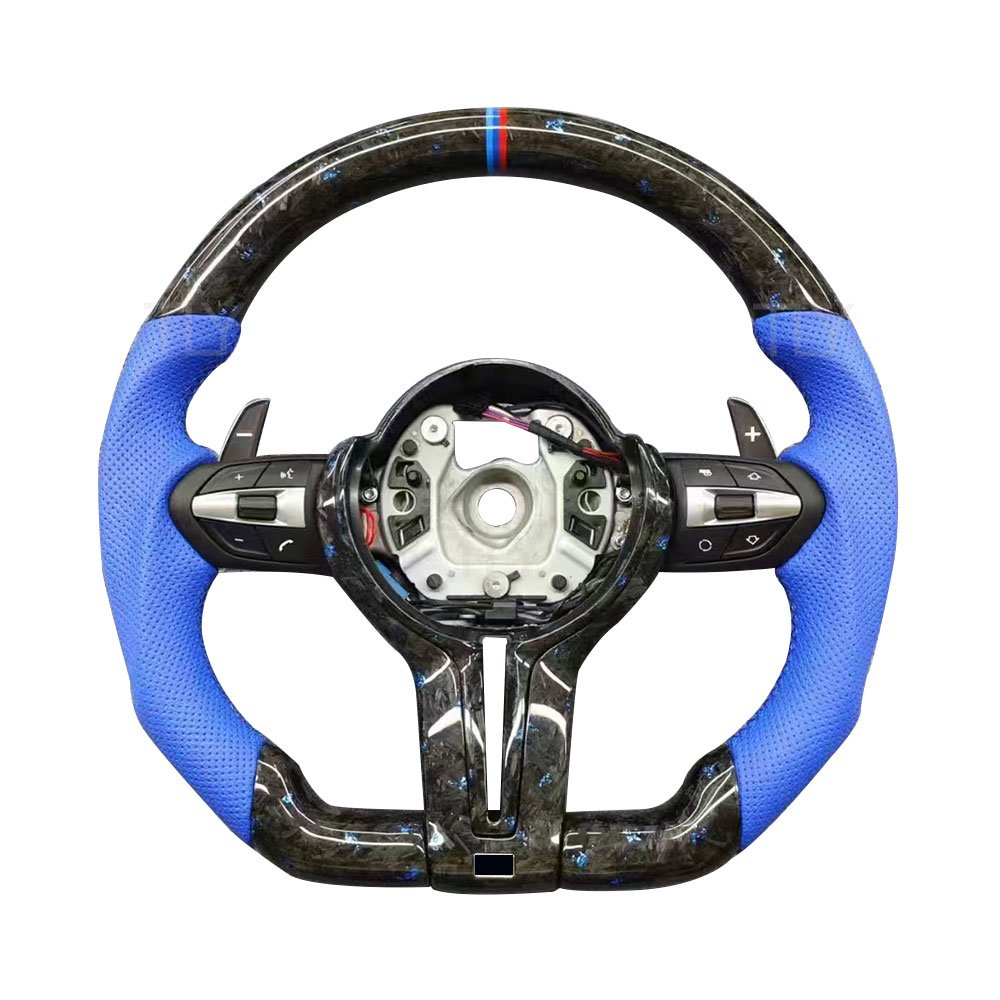For BWM Car Steering Wheel Real Forged Carbon Fiber Custom Alcantara Leather F10 F30 E46 E80 M3M4M5 Steering Wheel