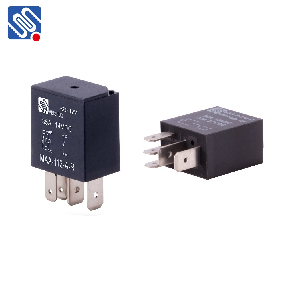 Meishuo MAA 12V 35A Car Relay Waterproof Black Violet Relay Switch for Automobile Fog Lamp Air Conditioner