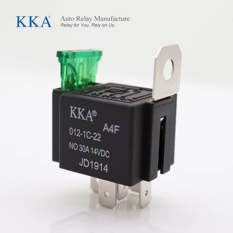 KKA-A4F 30A Auto Relays Automotive Fuse Relay for Car Truck Motor Boat or Fan 12V/24V 4Pin/5Pin with Fuse