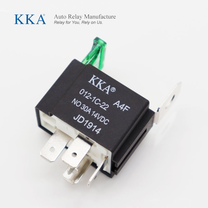 KKA-A4F 30A Auto Relays Automotive Fuse Relay for Car Truck Motor Boat or Fan 12V/24V 4Pin/5Pin with Fuse