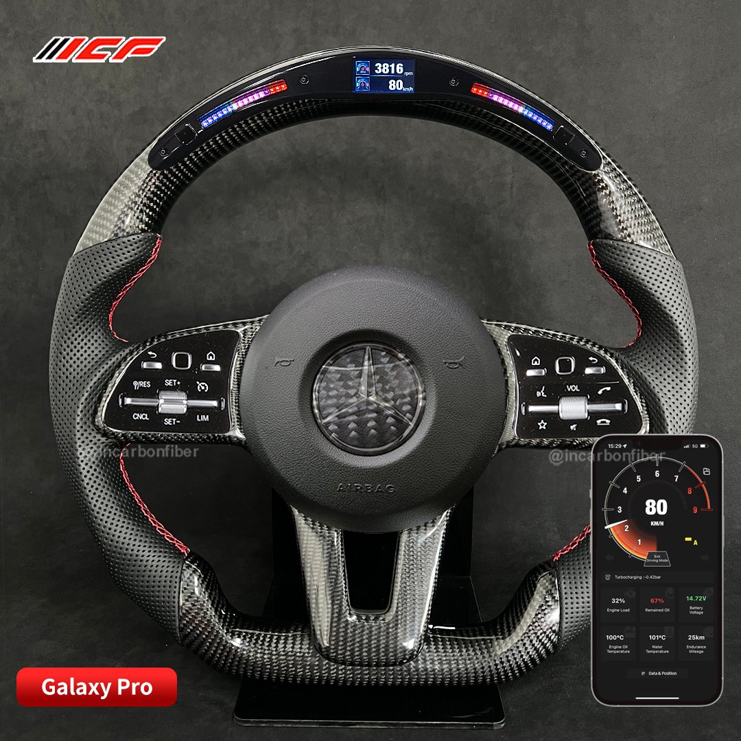 100% Real Carbon Fiber LED Steering Wheel for benz W205,S205 S213,W213 X156 C117,X117 W218,X218,C257 V222,X222 A238,C238 C205,
