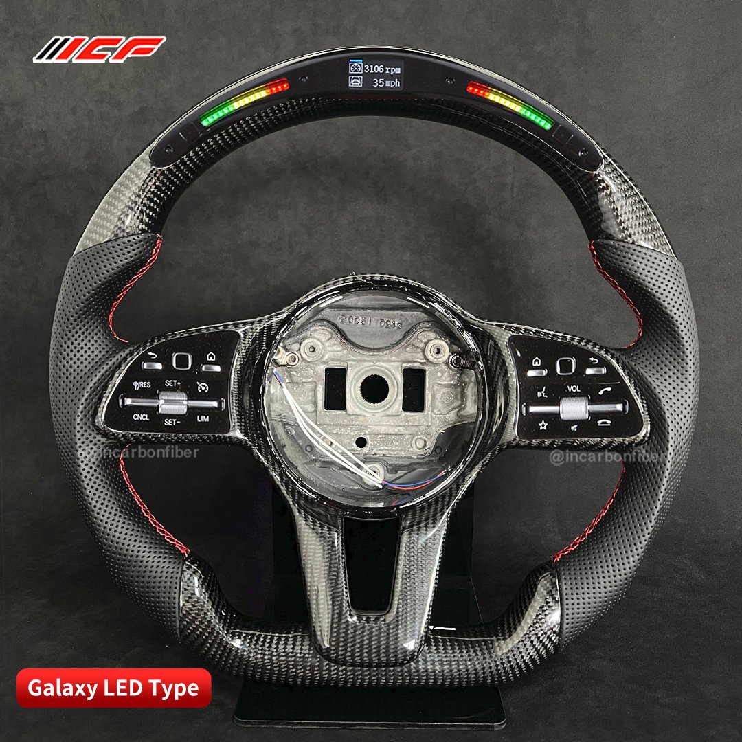 100% Real Carbon Fiber LED Steering Wheel for benz W205,S205 S213,W213 X156 C117,X117 W218,X218,C257 V222,X222 A238,C238 C205,