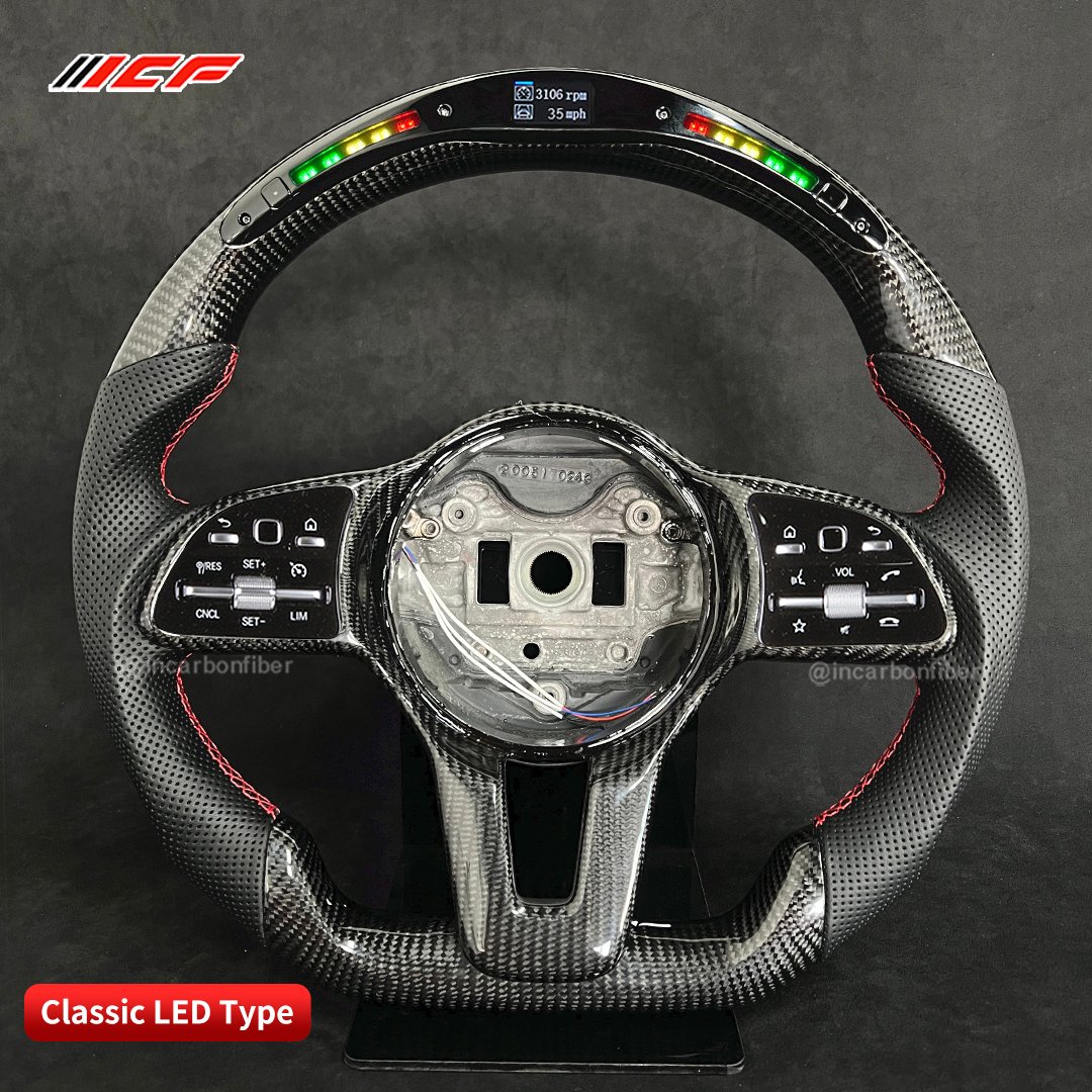 100% Real Carbon Fiber LED Steering Wheel for benz W205,S205 S213,W213 X156 C117,X117 W218,X218,C257 V222,X222 A238,C238 C205,
