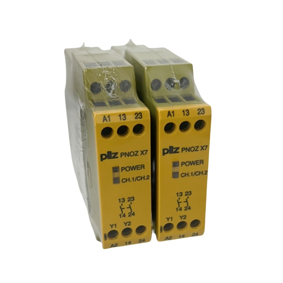 Original New Pilz 774059 PNOZ X7 24VACDC 2n/o Voltage Relay Miniature Size 20A Max Switching Current Sealed Protection in Stock