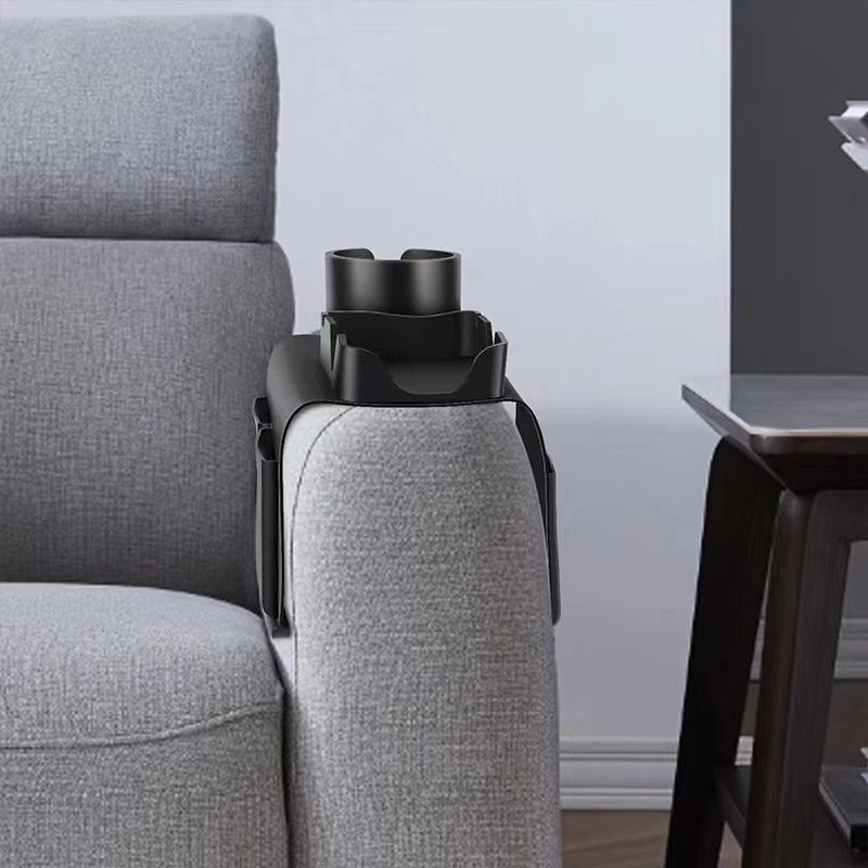 2024 New Product Custom Silicone Couch Cup Holder Anti-slip Portable Sofa Side Table Couch Armrest Tray Sofa Arm Tray
