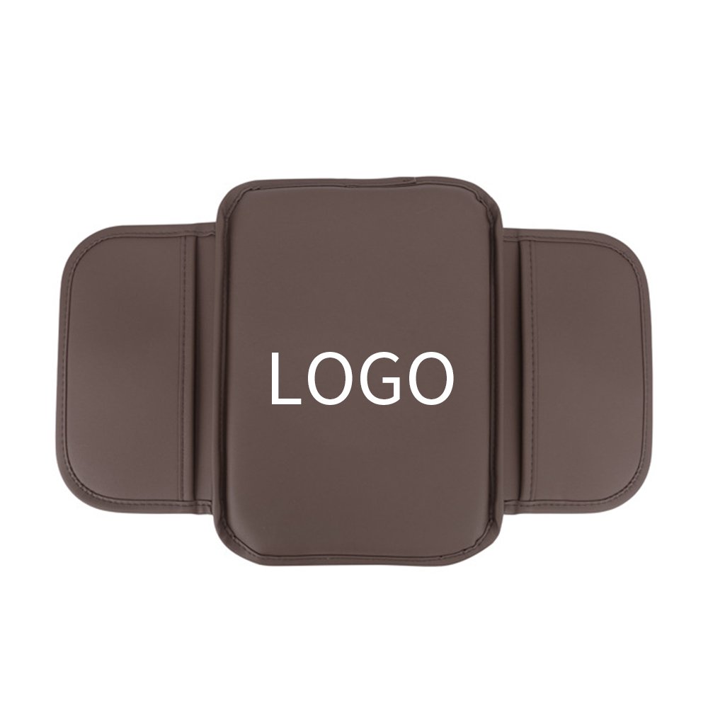Universal Leather Armrest Box Extender Protector Elbow Cushion Phone Organizer Armrest Cushion Car Armrest Mats With Car Logo