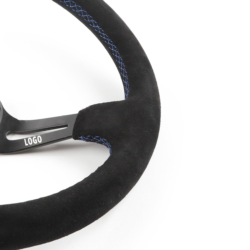 jdm universal racing 14 Inch leather steering wheel universal car modified steering wheel