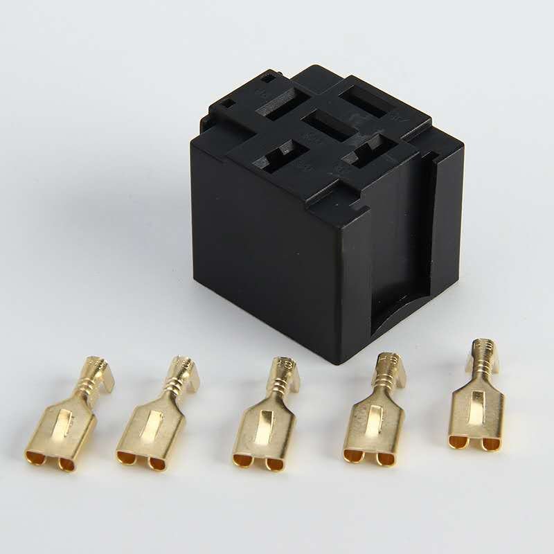 12V 24V 30A 40 a 80A Amp 4 Pin 4P Wire 5P 5 Pin Automotive Auto Harness Car Relay Switch Socket With Terminal