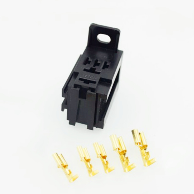 12V 24V 30A 40 a 80A Amp 4 Pin 4P Wire 5P 5 Pin Automotive Auto Harness Car Relay Switch Socket With Terminal