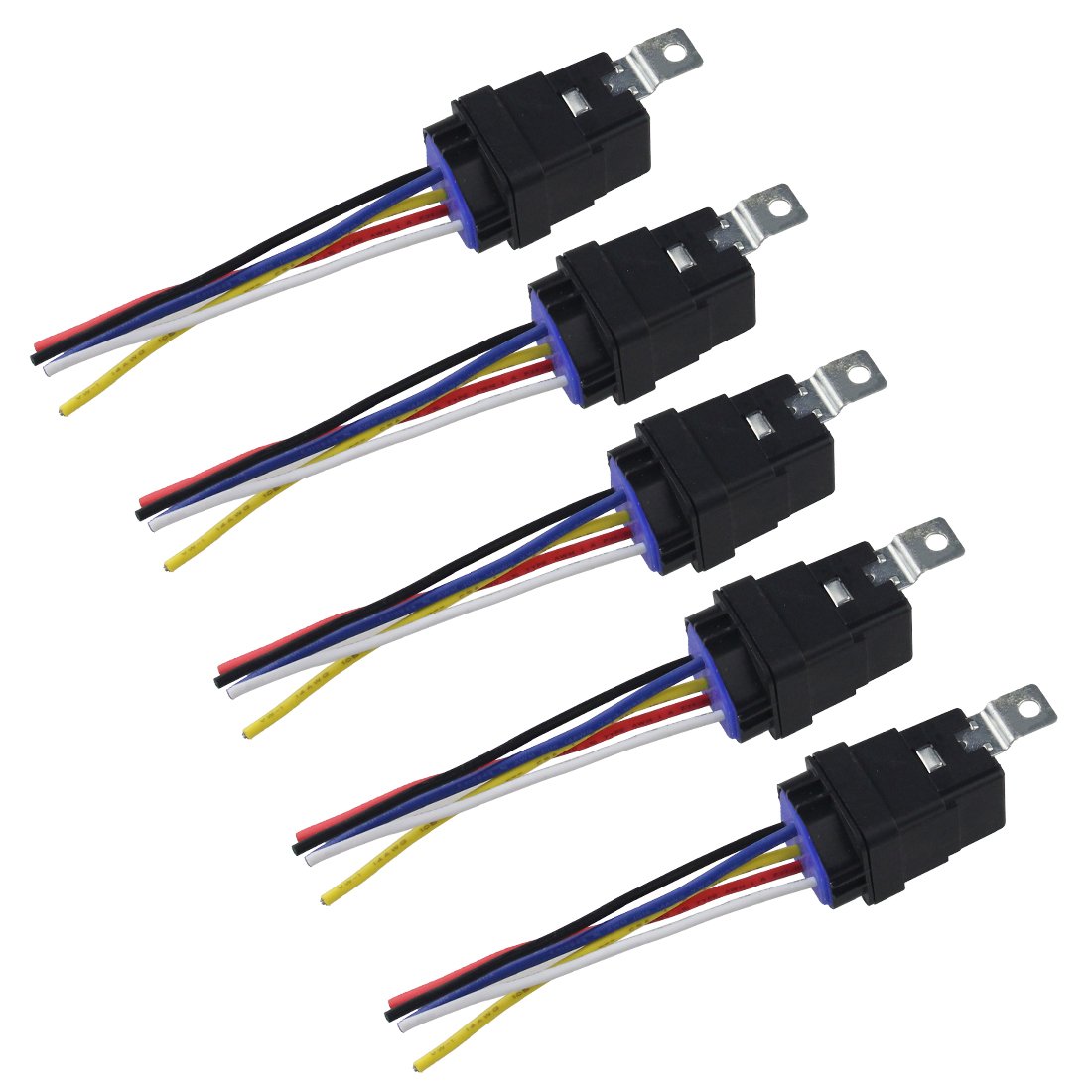 Manufacturer 5-Pin Harness Relay Kit 40Amp 12V/24V Automotive Relays Socket for Auto Cars