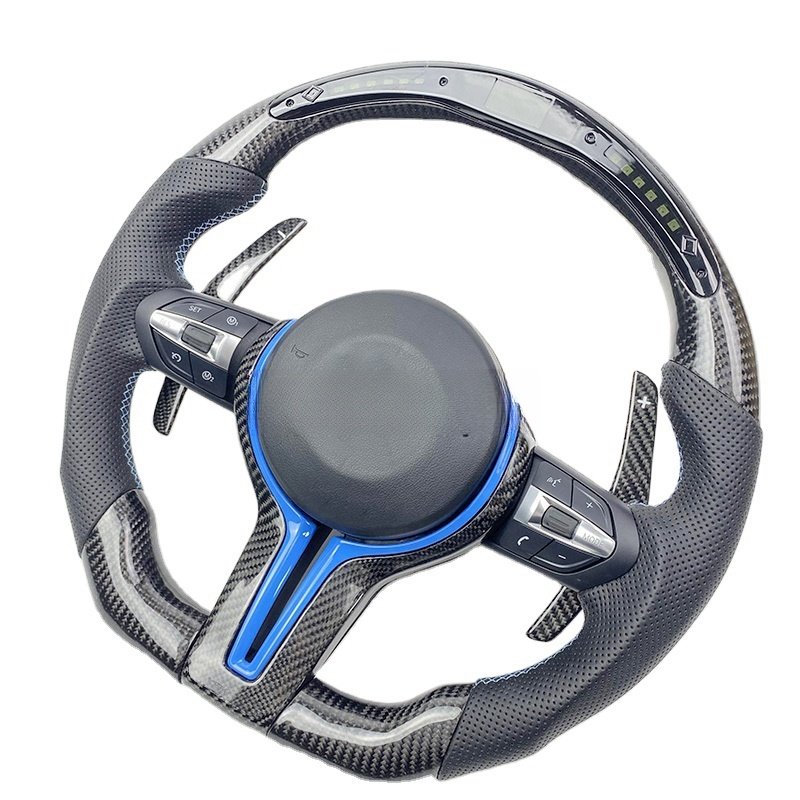Steering wheel Assembly Sports Steering Wheel Blue Carbon fiber steering wheel factory wholesale carbon fiber