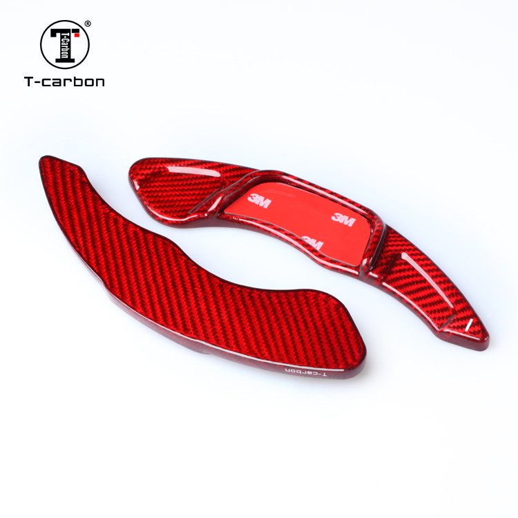 T-carbon Car Steering Wheel Shifter Paddles For Volkswagen Golf 7 Scirocco Sagitar GLI Carbon Fiber Shifting Paddle Shift