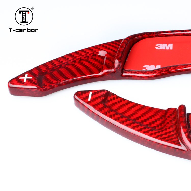 T-carbon Car Steering Wheel Shifter Paddles For Volkswagen Golf 7 Scirocco Sagitar GLI Carbon Fiber Shifting Paddle Shift