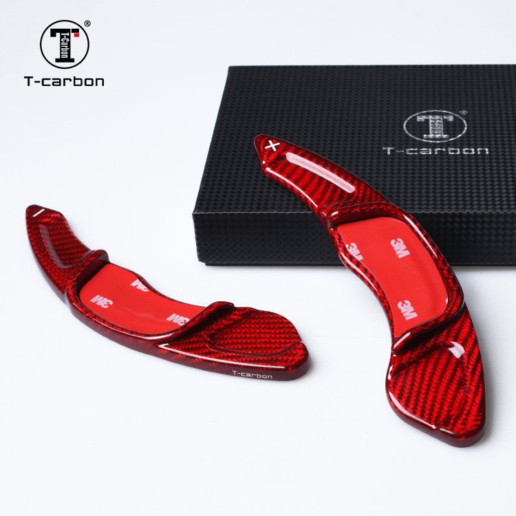 T-carbon Car Steering Wheel Shifter Paddles For Volkswagen Golf 7 Scirocco Sagitar GLI Carbon Fiber Shifting Paddle Shift