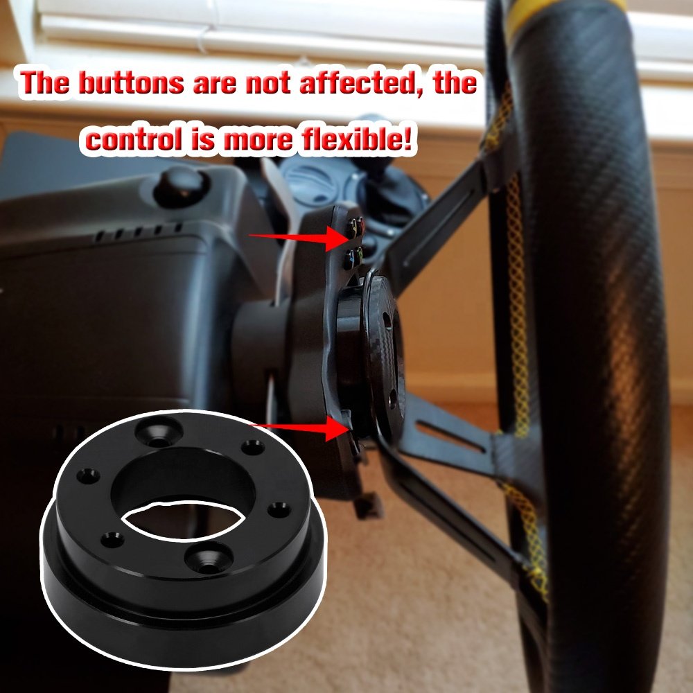 For Logitech G29 G920 G923 13/14inch Steering Wheel Adapter Plate 70mm PCD Racing car game Modification PQY-HUB05BK