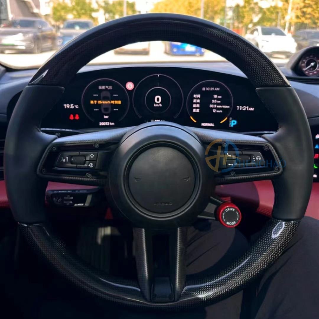Custom Car Carbon Fiber Steering Wheel Fit For Porsche Panamera Macan Cayman Boxster 718 911 991 992 Cayenne Upgraded