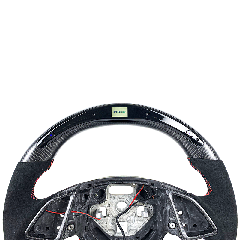 Carbon Fiber Steering Wheel For Chevrolet Corvette C7 z06 2014-2018 Custom Perforated Leather Car Steering Wheel Accessories