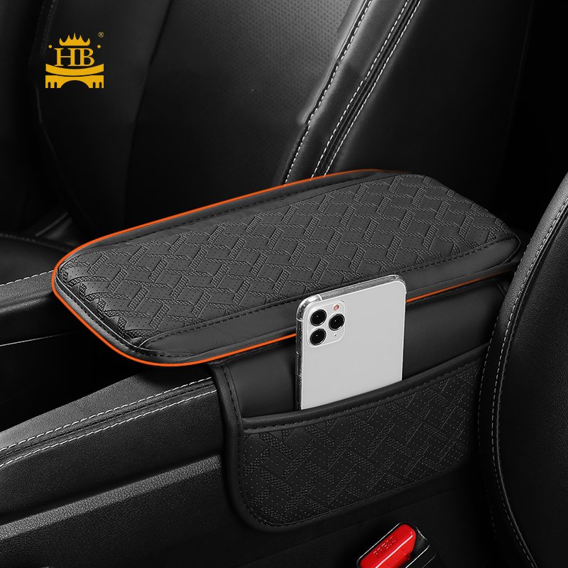 Hot Selling Car Central Arm Rest Cover Phone Holder Memory Foam Auto Center Console Armrest Cushion Pad