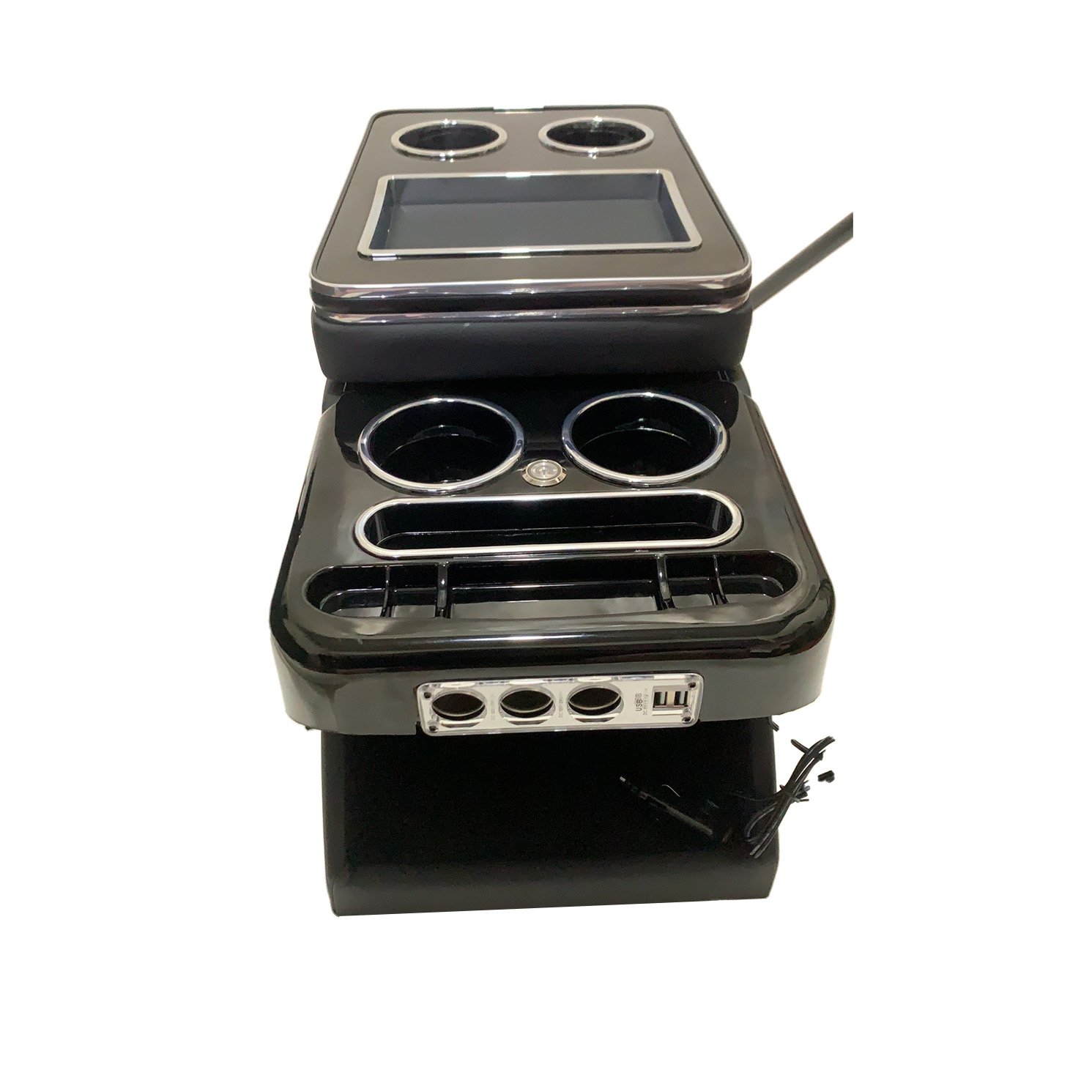 M4 Deluxe Center Console Organizer with Cup Holder& Phone Holder for Car & Van & Truck