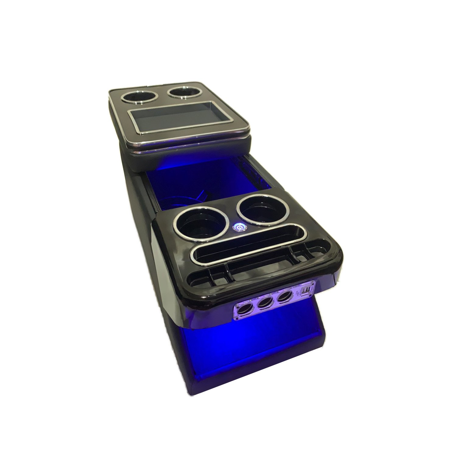 M4 Deluxe Center Console Organizer with Cup Holder& Phone Holder for Car & Van & Truck