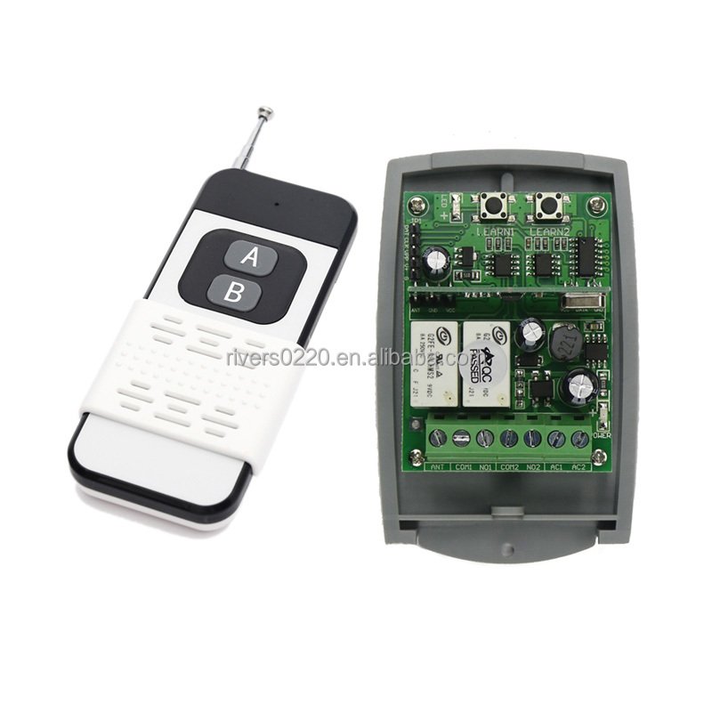 Wireless Remote Control RF Switch 433mhz DC 12V 2CH 2 Channel Relay Receiver Module Transmitter for Widely Used Home Smart