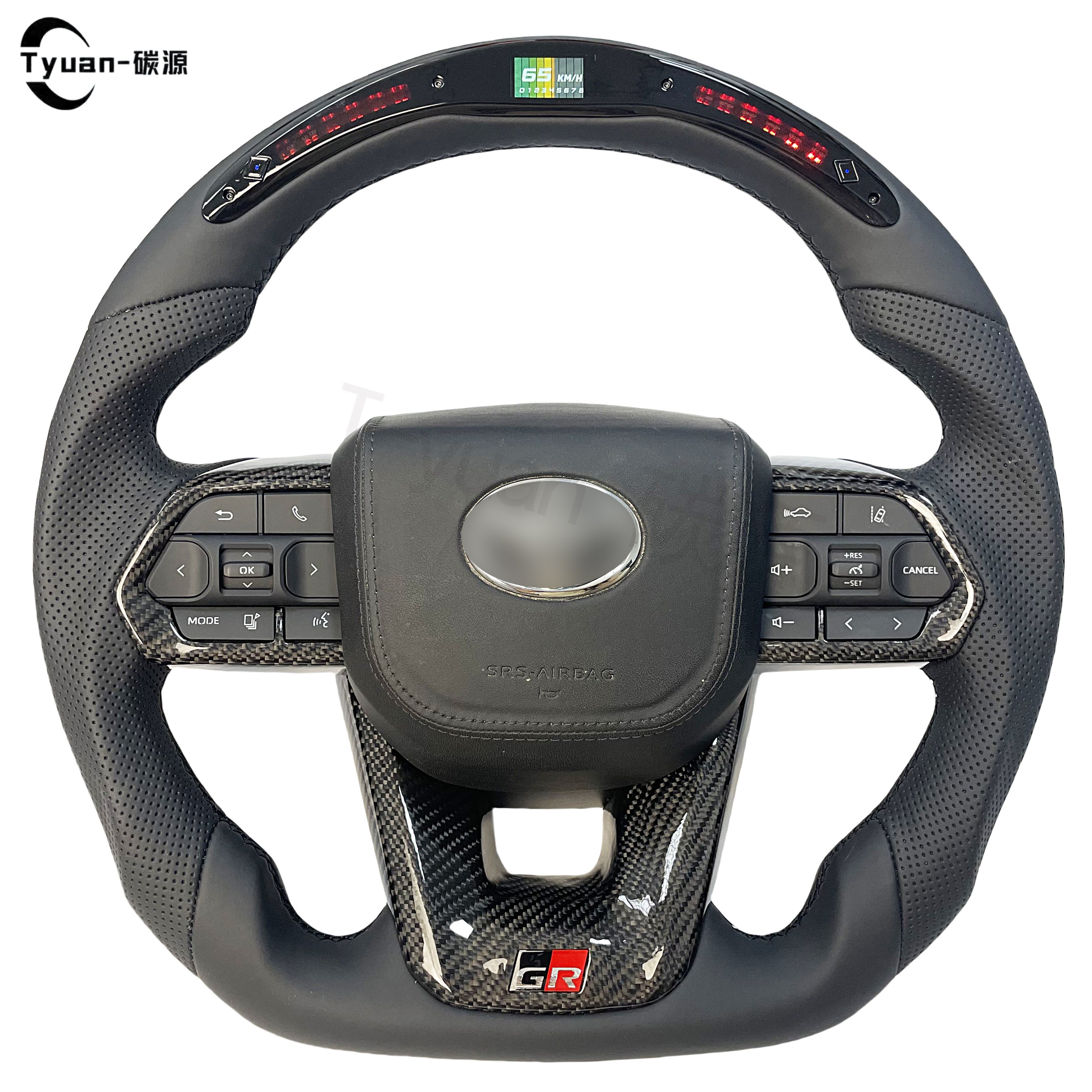 Upgrade LC300 Custom Style Steering Wheel Fit For Toyota LAND CRUISER LC79 LC76 Full Carbon Fiber Steering Wheel
