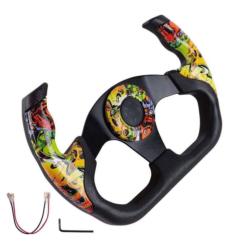 Custom PU Car Steering Wheel Water transfer Steering Wheel FOR Universal