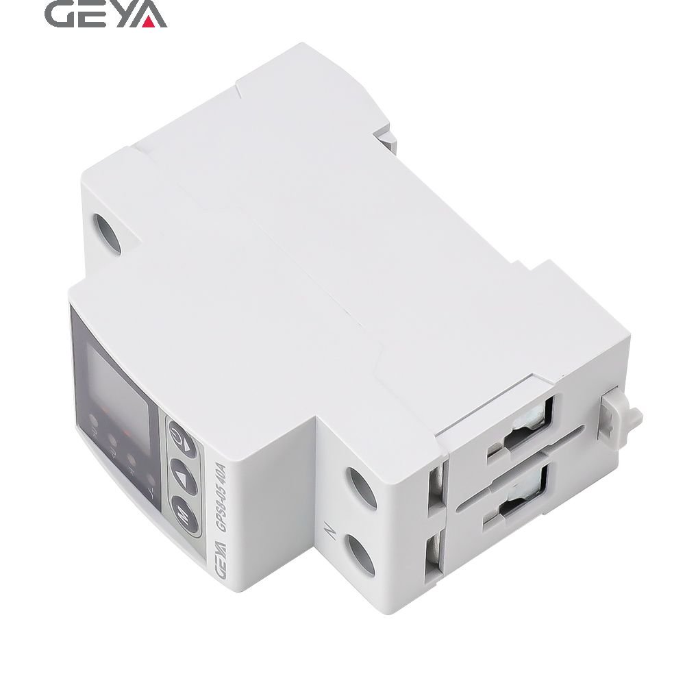 GEYA Digital Display Over Under Adjustable Voltage Current Protector Auto Recovery 40A 50A 63A 80A Electric Current Protector