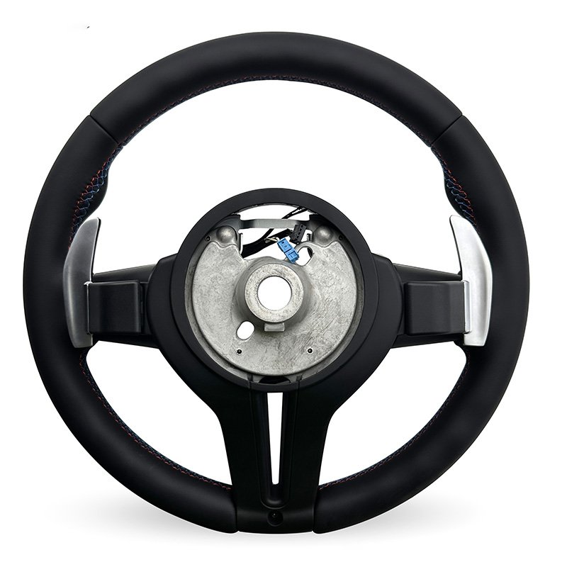 Black leather modified steering wheel for BMW 340i 320i 330i 335i 328i 335i 318i ZC-E46-P1