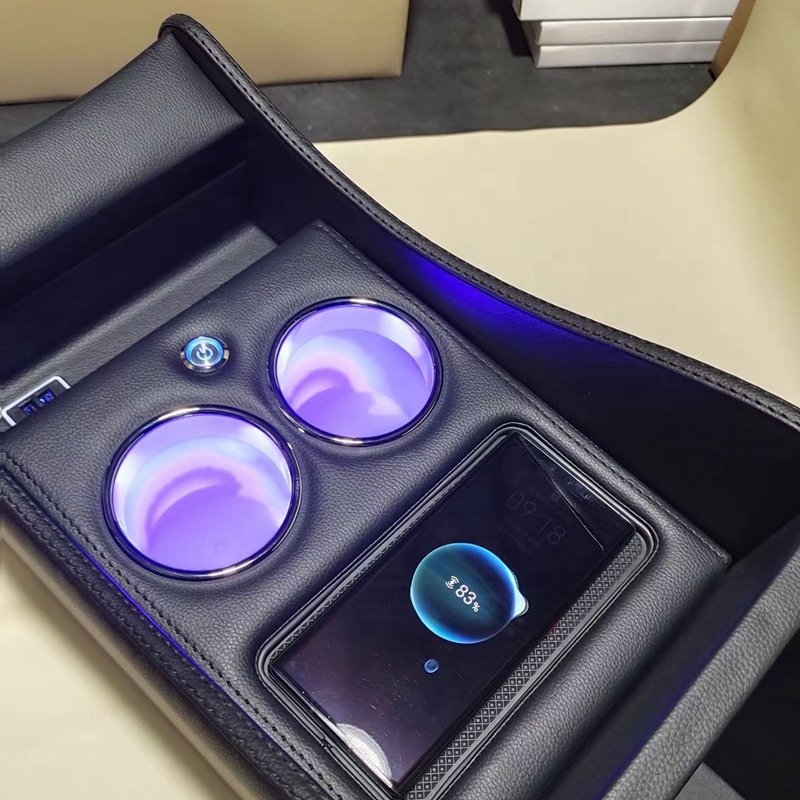 Alphard High Quality Large Black Leather Center Console Toyota Alphard 20 Series 30 Series Car Armrest Box