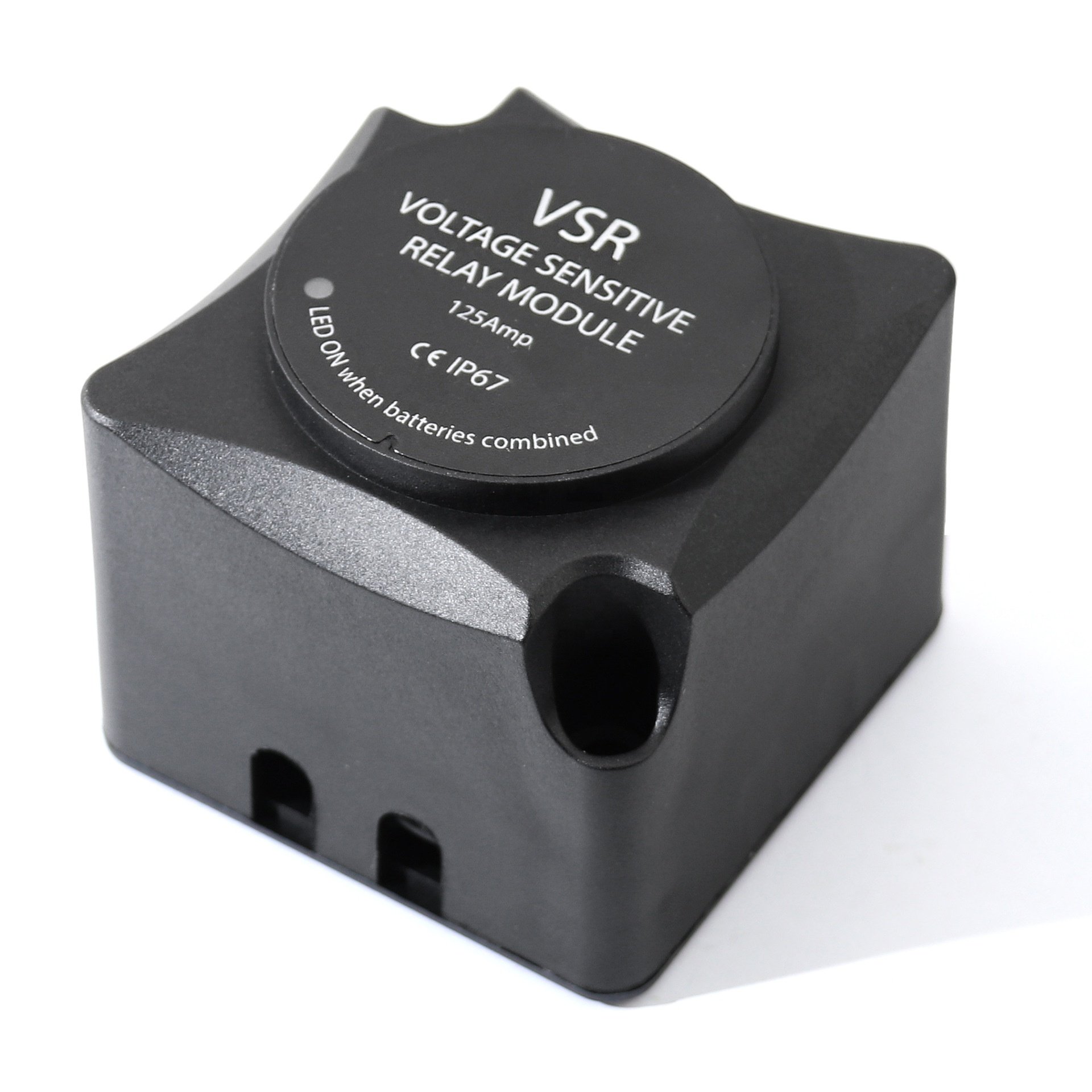Amomd RV Dual Battery VSR Voltage Sensitive Relay 125A Camper Split Charger Relay Automatic Charging for Marine ACR