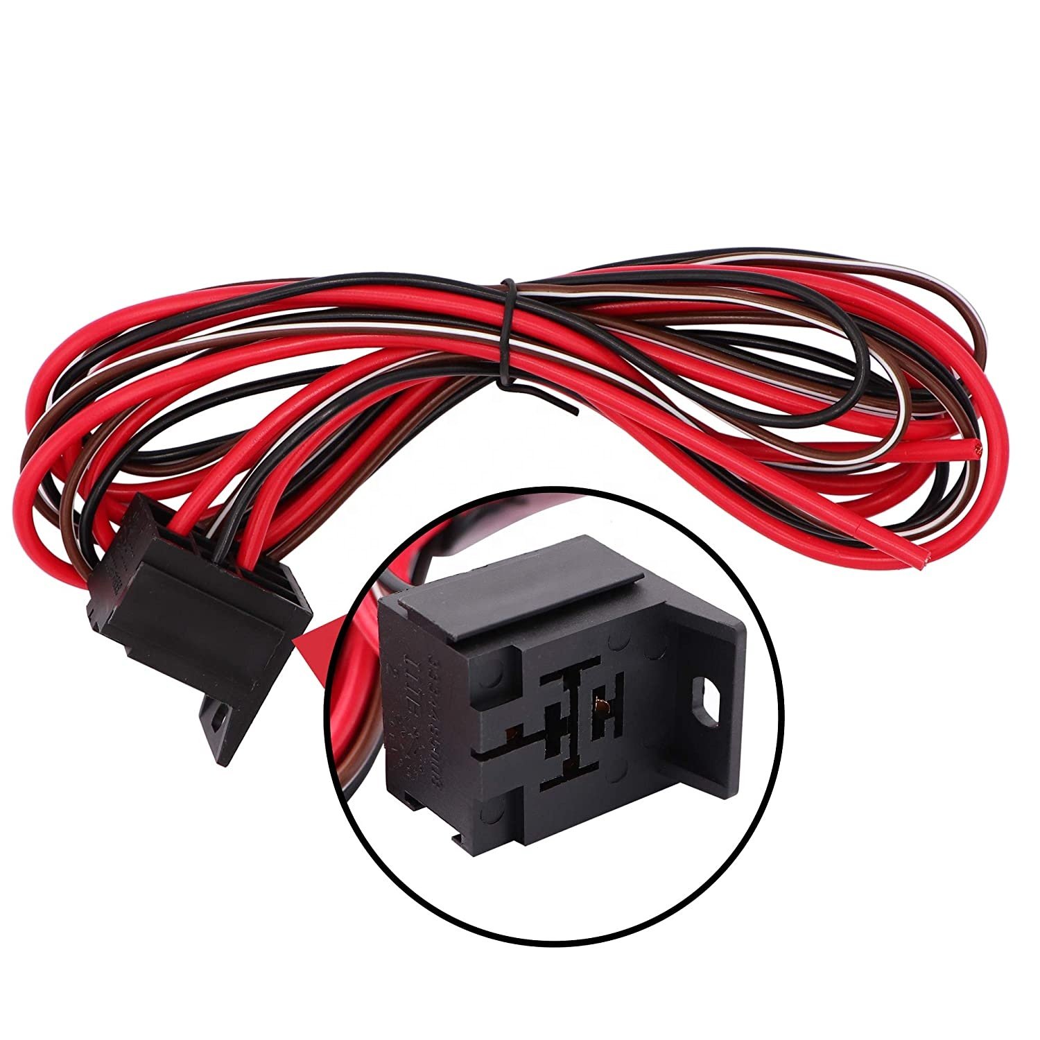 SPDT 5 Pin Waterproof Auto Relay 12V 40A Heavy Duty 14AWG 12 Volt Automotive Car Relay Kit Bosche Style and Harness Set