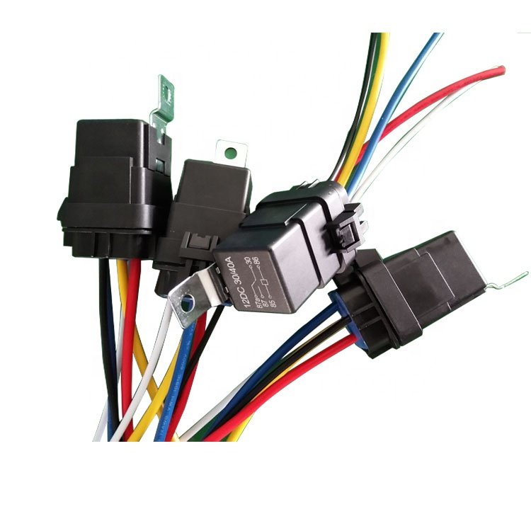 SPDT 5 Pin Waterproof Auto Relay 12V 40A Heavy Duty 14AWG 12 Volt Automotive Car Relay Kit Bosche Style and Harness Set