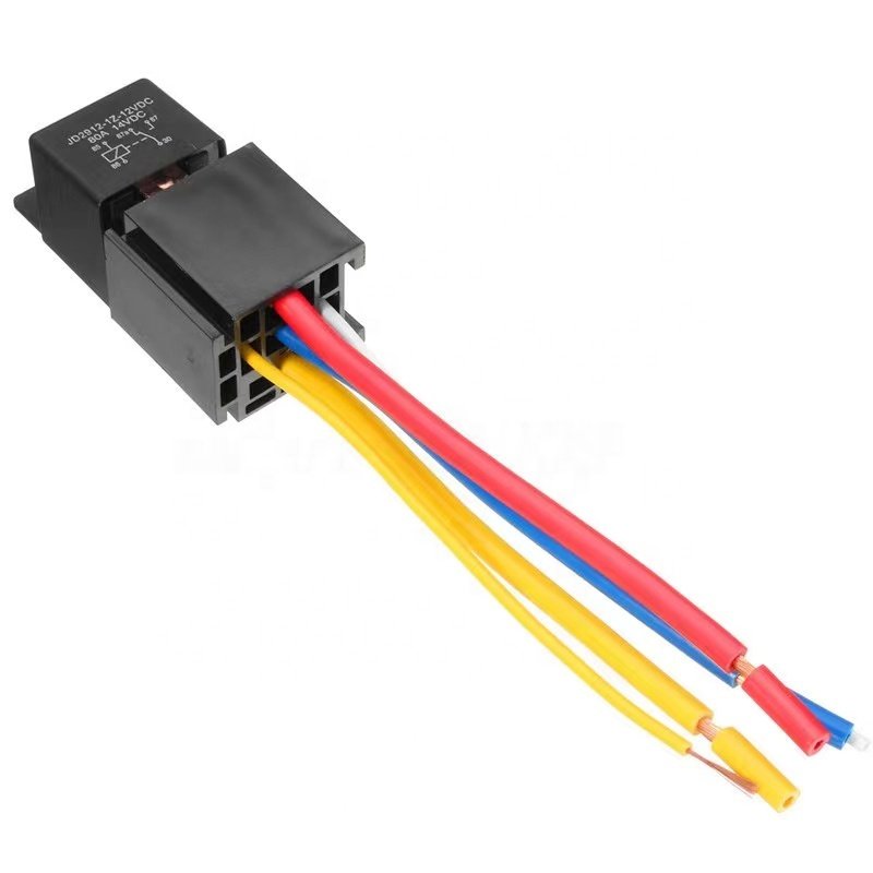 SPDT 5 Pin Waterproof Auto Relay 12V 40A Heavy Duty 14AWG 12 Volt Automotive Car Relay Kit Bosche Style and Harness Set