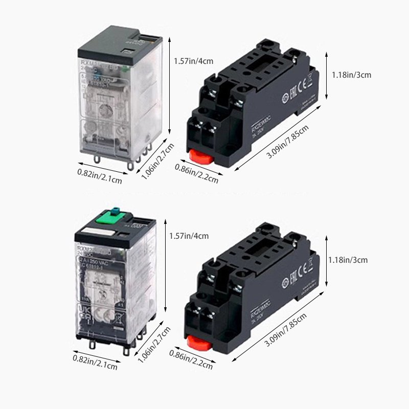 Factory Direct Intermediate Plug-in Relay 24VDC 230V 8pin 14pin RXM2AB2BD RXM4AB2BD RXM2AB2P7 RXM4AB2P7 in Stock