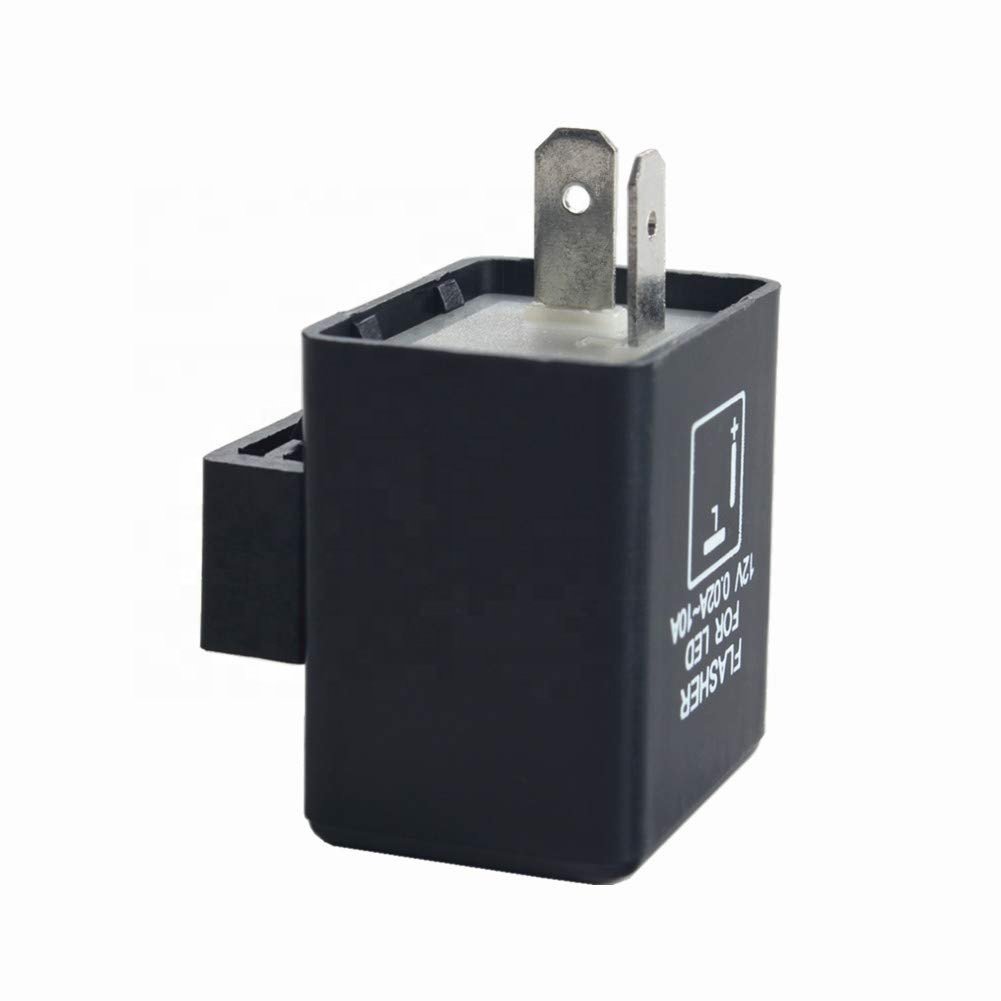 12V 0.02A-10A 2-Pin CF-12 Electronic LED Flasher Relay Fix for Turn Signal Light Fast Hyper Flash