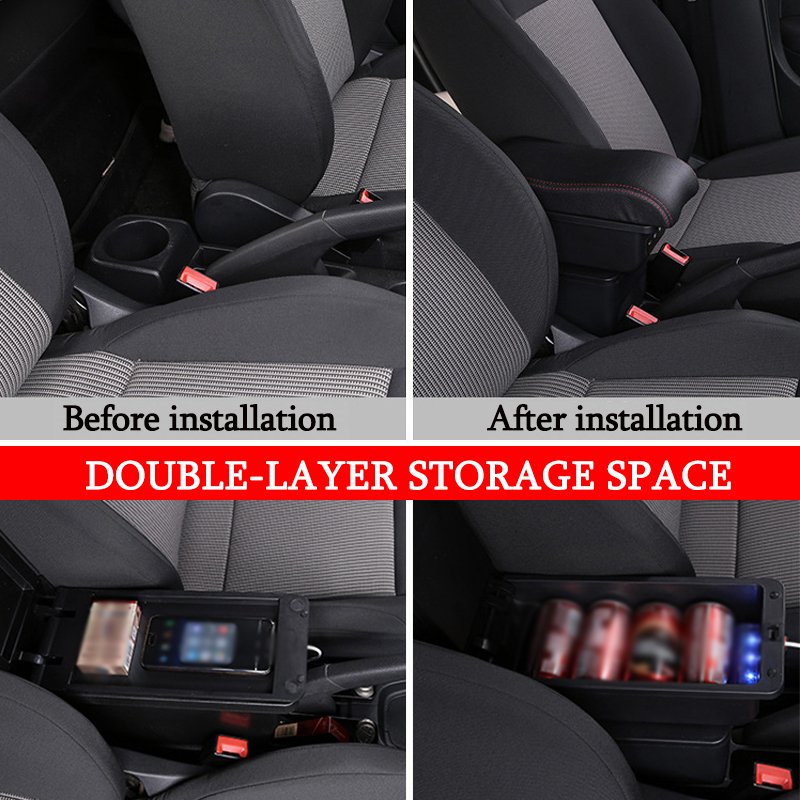 Hot-selling Car Interior, Central Armrest Box, Car Central Control Storage Box Charging Accessories.