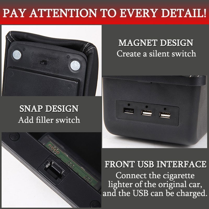 Hot-selling Car Interior, Central Armrest Box, Car Central Control Storage Box Charging Accessories.