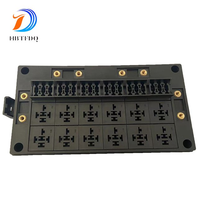 12V 24V 4/5 Pin Relay ATC/ATO Fuse Relay Box Block with Relay Universal Vehicle Kit for Auto Car Marine