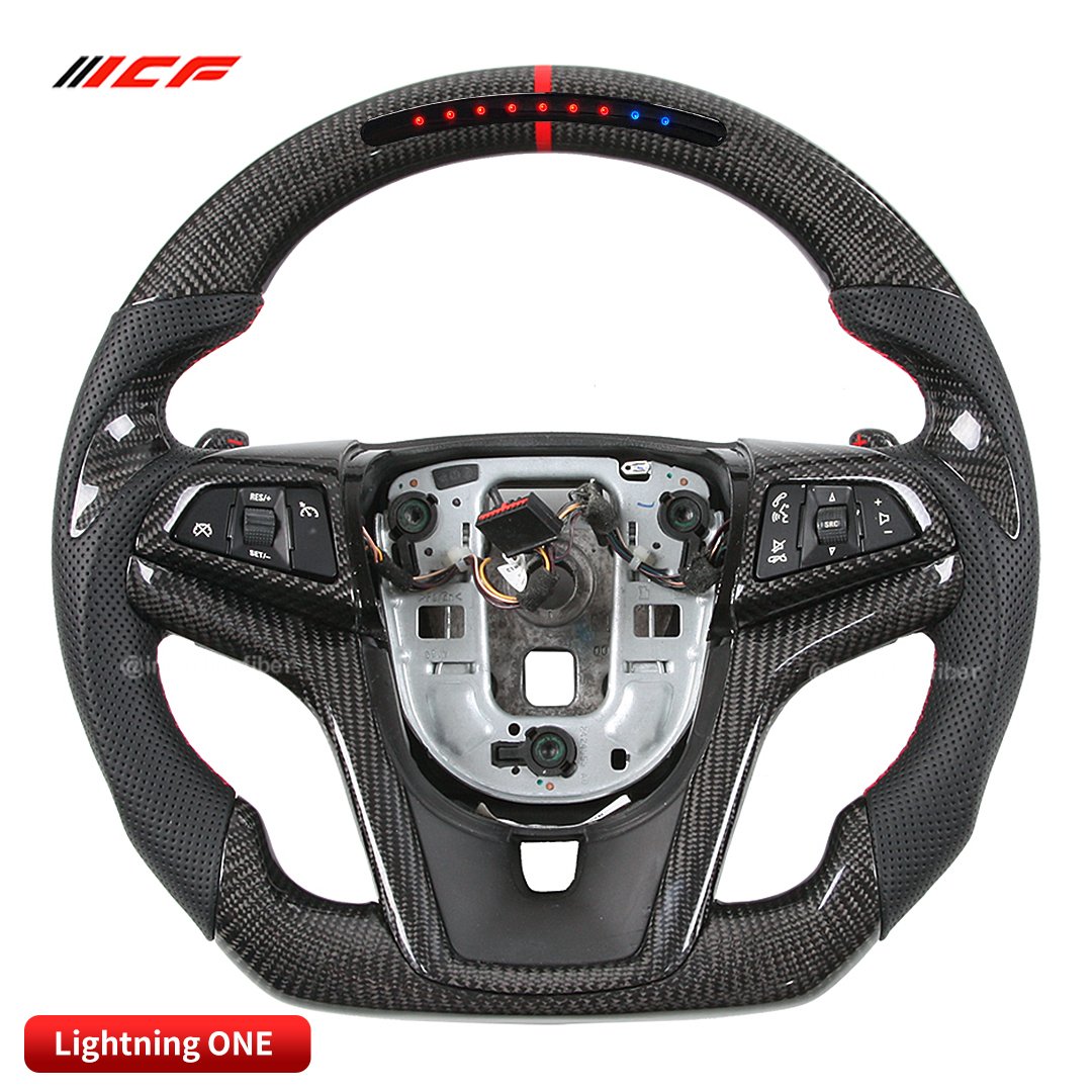 100% Real Carbon Fiber LED Steering Wheel for Chevrolet C6 C7 C8 Silverado GMC Cruze Camaro