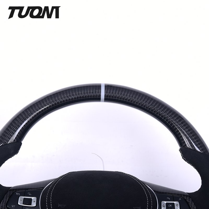 High Performance 100% Real Carbon Fiber Steering Wheel Fit For VW MK7 Lamando Scirocco