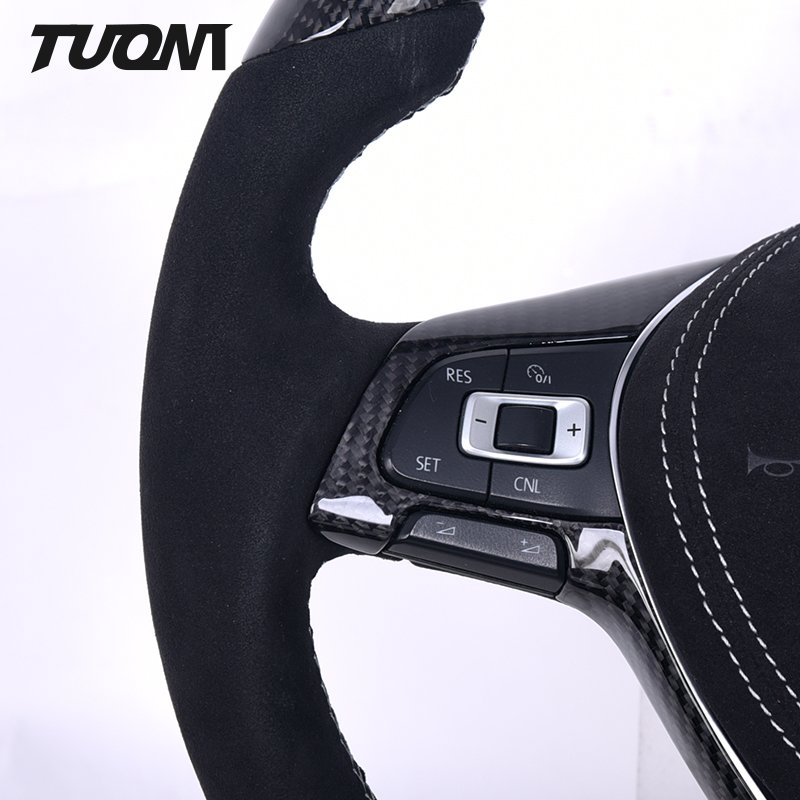 High Performance 100% Real Carbon Fiber Steering Wheel Fit For VW MK7 Lamando Scirocco